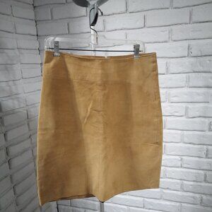 Smart Set Ladies Tan Fully Lined Size 9 Suede Skirt